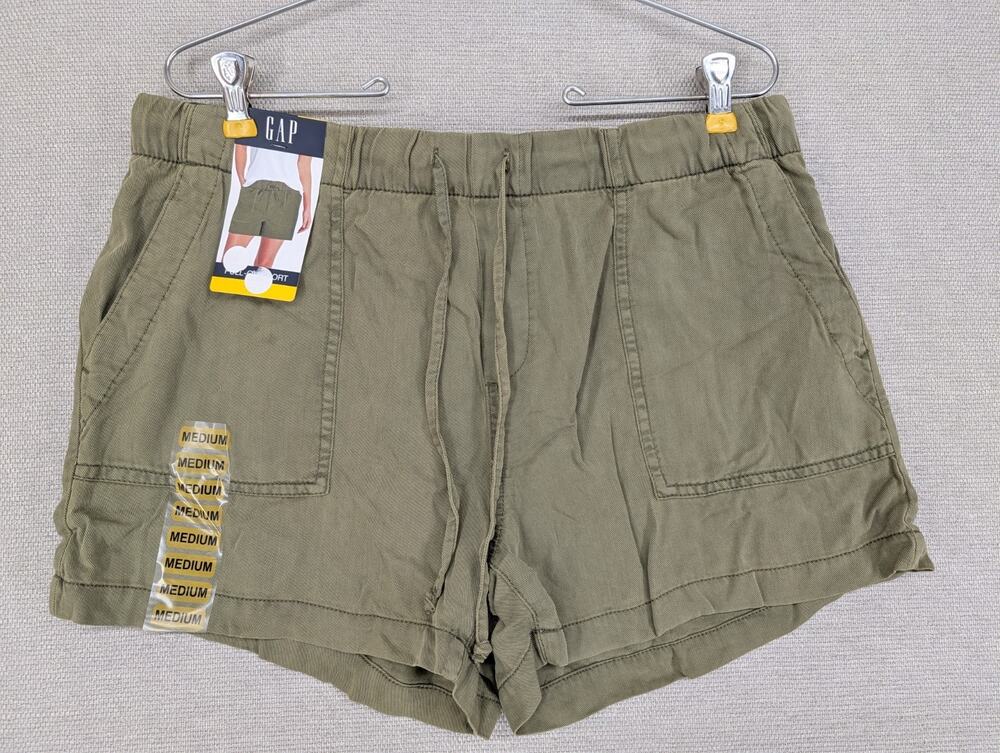 Gap Pull On Shorts Size Medium Olive Green NEW -1025E190